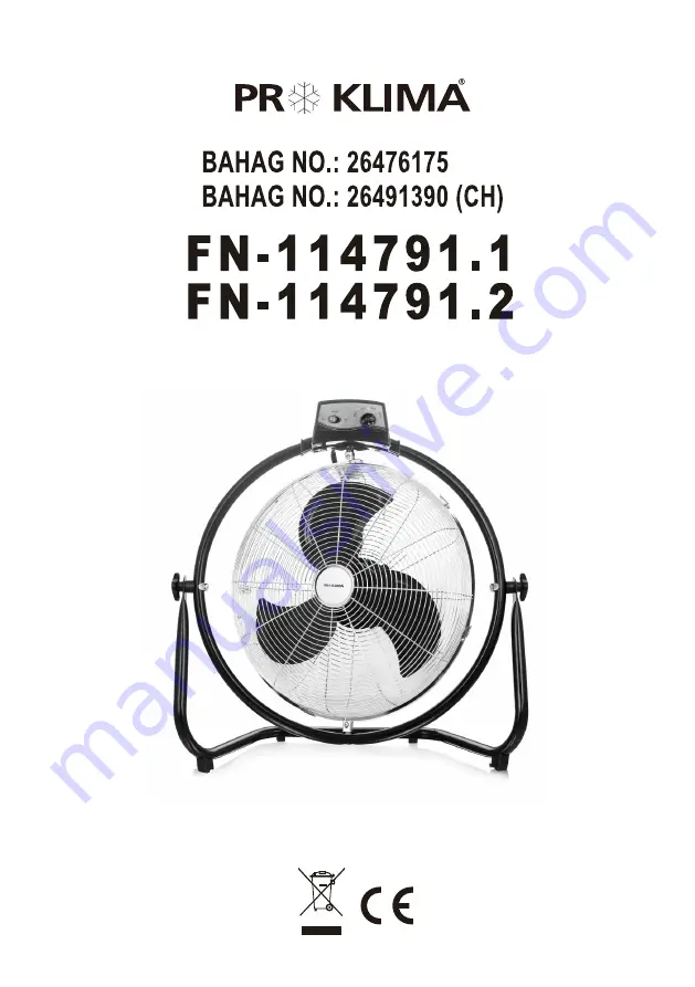 ProKlima FN-114791.1 Operating Instructions Manual Download Page 1