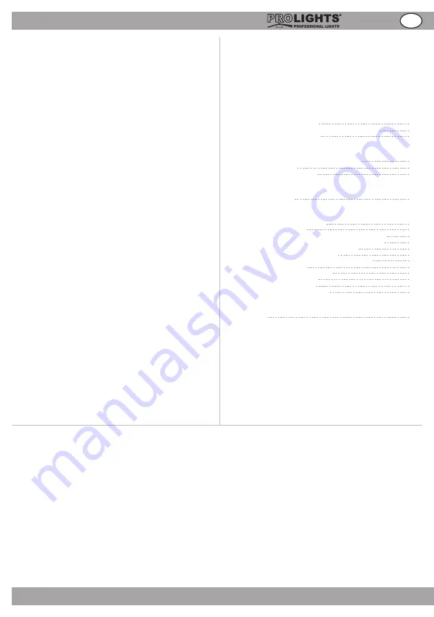 ProLights LDID 180 User Manual Download Page 3