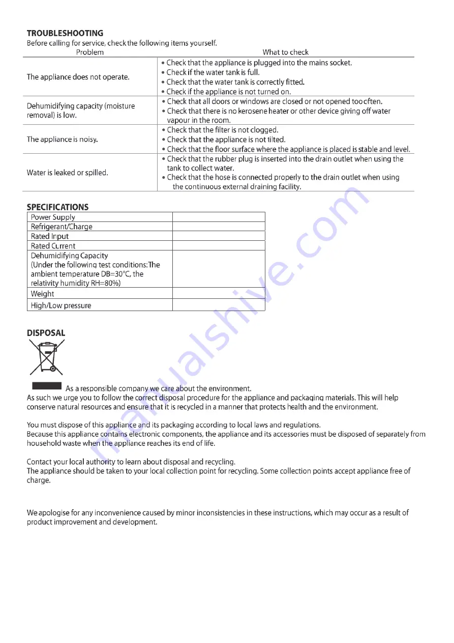 Proline ADH10L Operating Instructions Manual Download Page 15