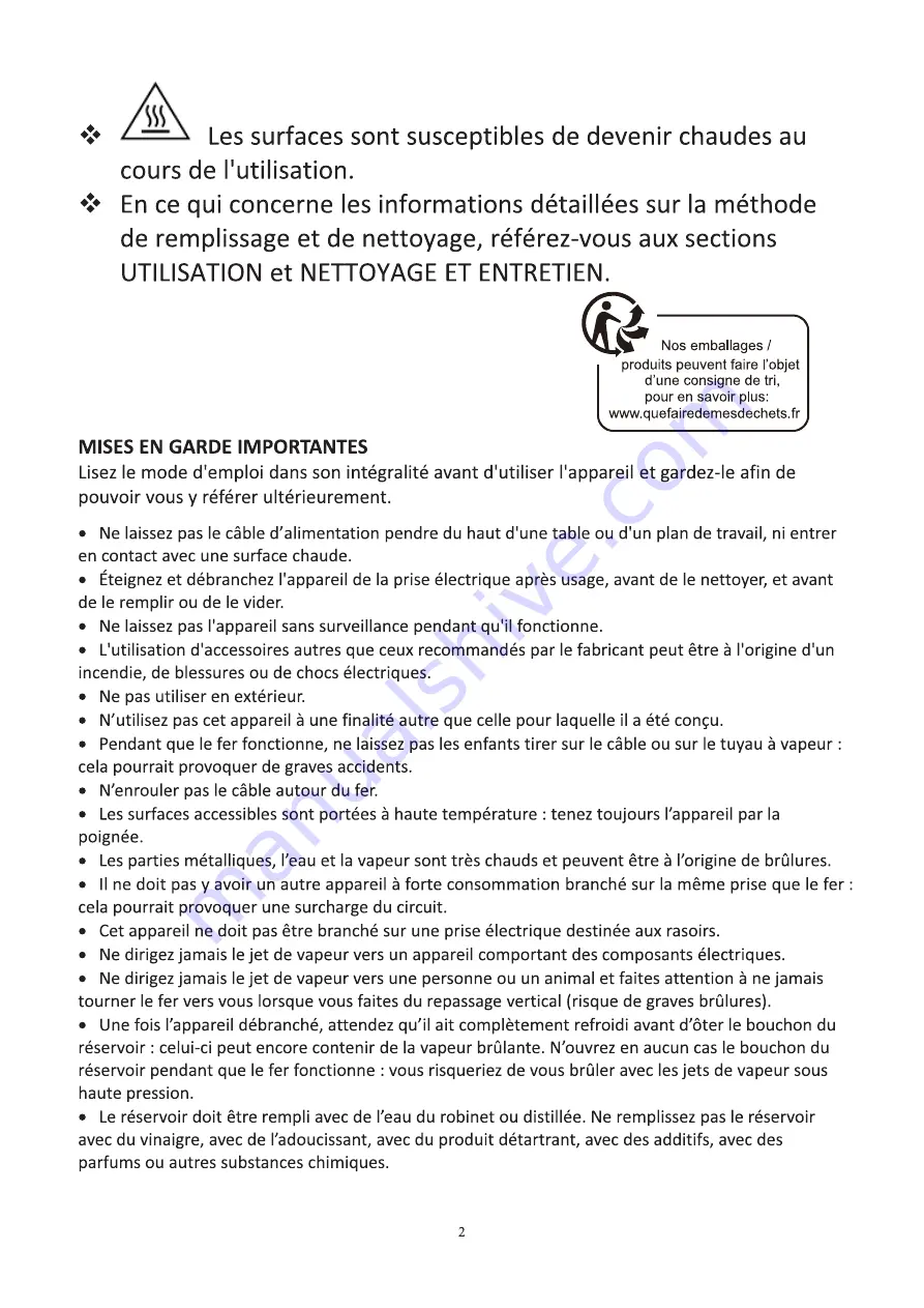 Proline SteamPower 100 Operating Instructions Manual Download Page 10