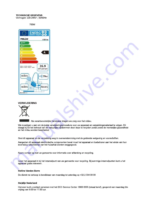 Proline VCBOne Operating Instructions Manual Download Page 19