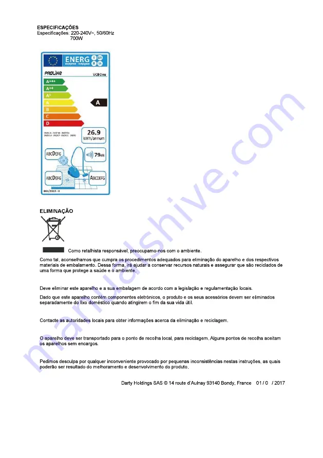 Proline VCBOne Operating Instructions Manual Download Page 31