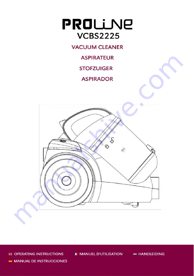 Proline VCBS2225 Operating Instructions Manual Download Page 1