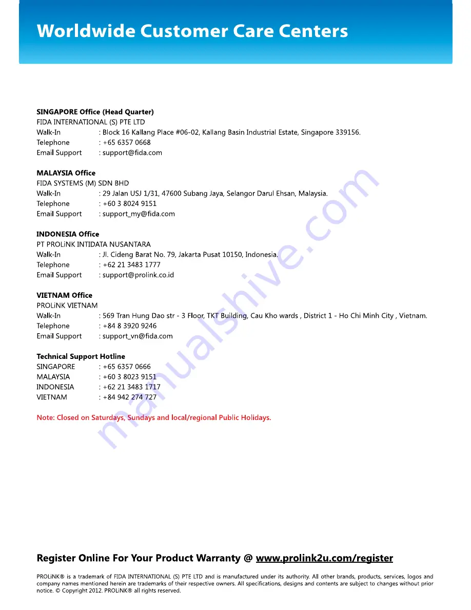 PROLiNK PIC1003WP Quick Installation Manual Download Page 26