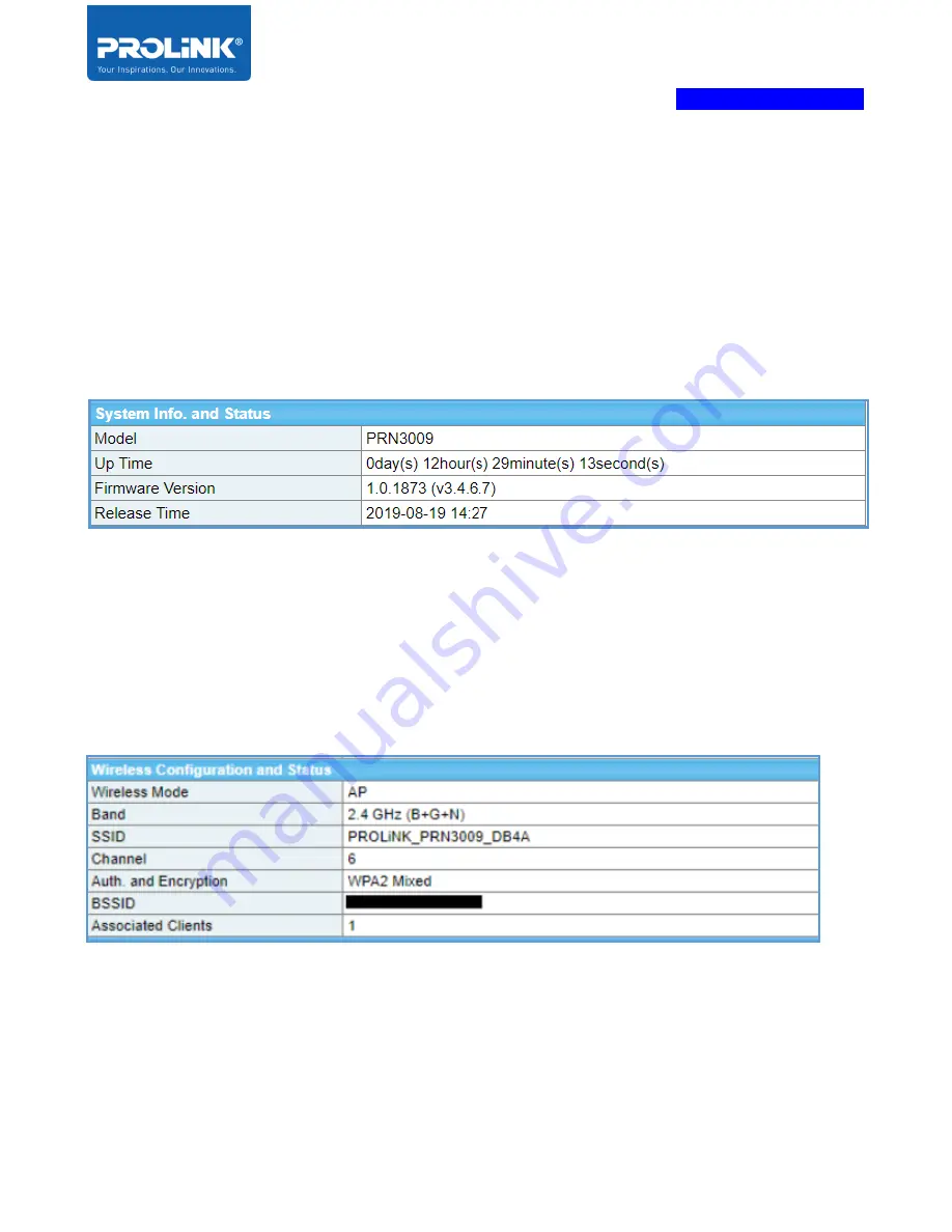 PROLiNK PRN3009 Product User Manual Download Page 42