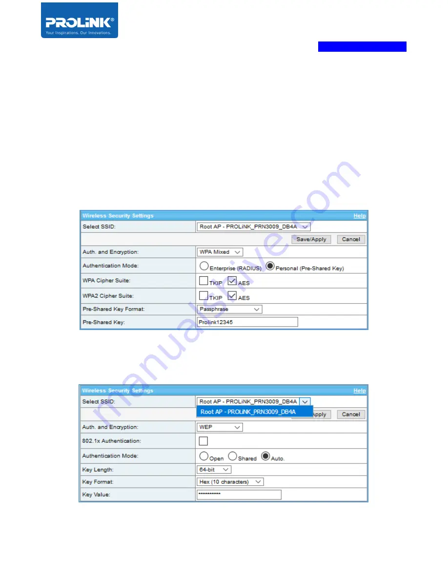 PROLiNK PRN3009 Скачать руководство пользователя страница 54