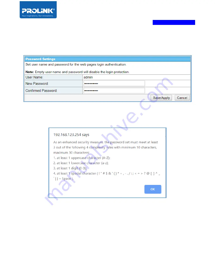 PROLiNK PRN3009 Product User Manual Download Page 84