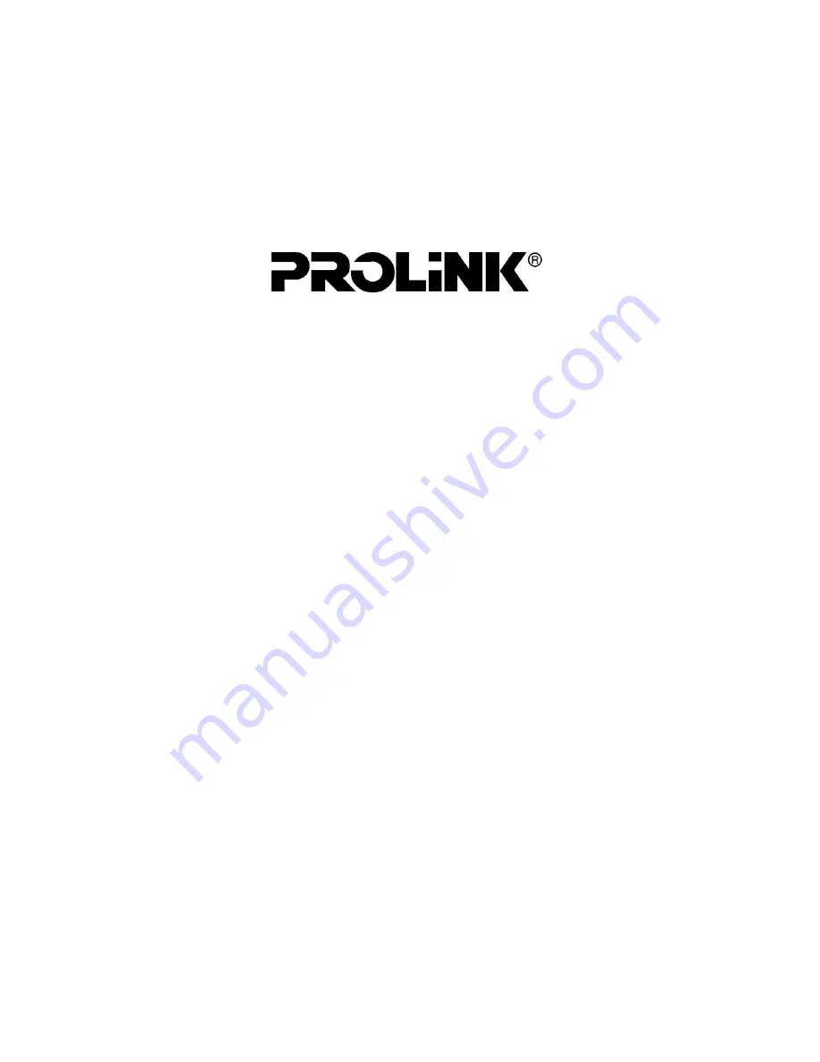 PROLiNK PSW160 Скачать руководство пользователя страница 1