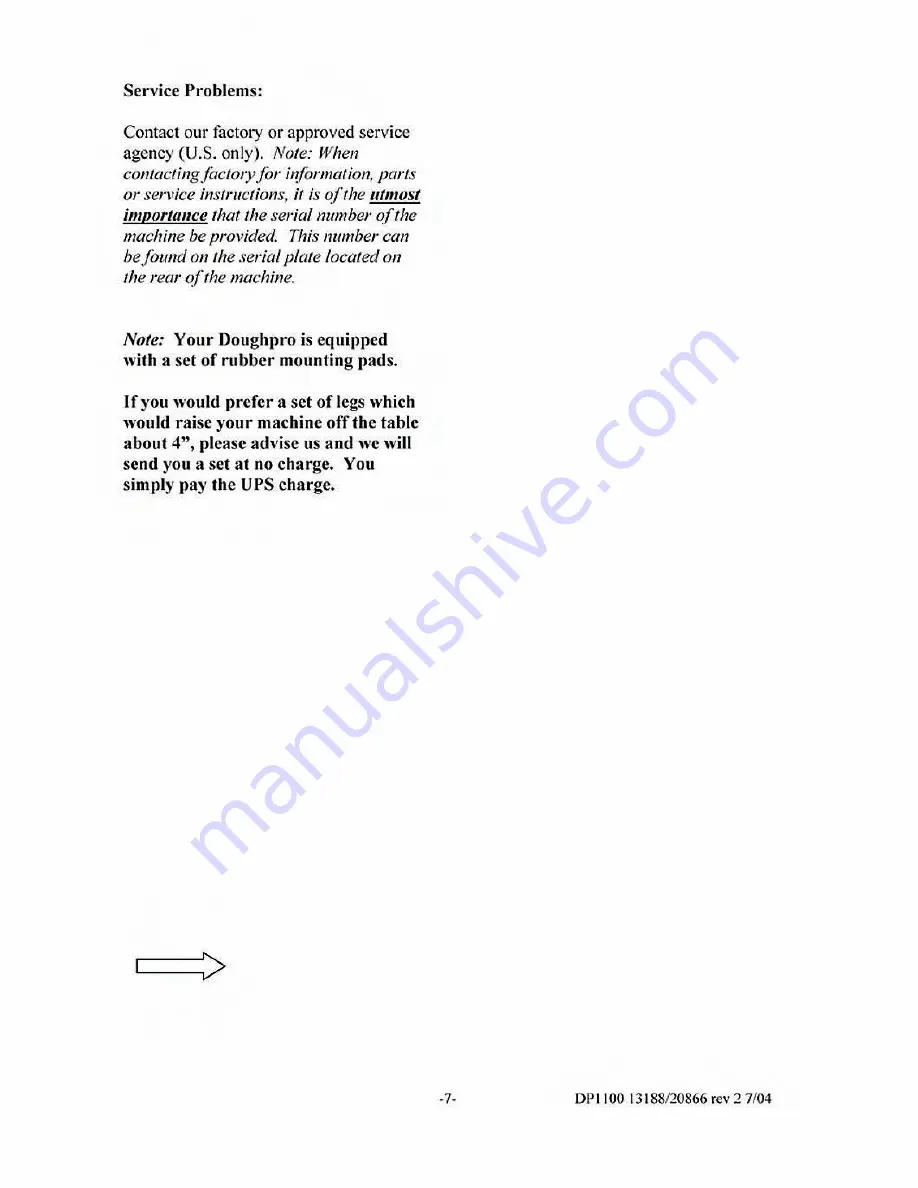 Proluxe DOUGHPRO DP1100BZ Series Operation Manual Download Page 9