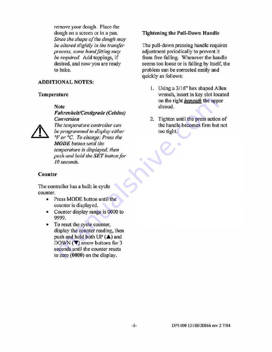 Proluxe DP1100AUB Operation Manual Download Page 6