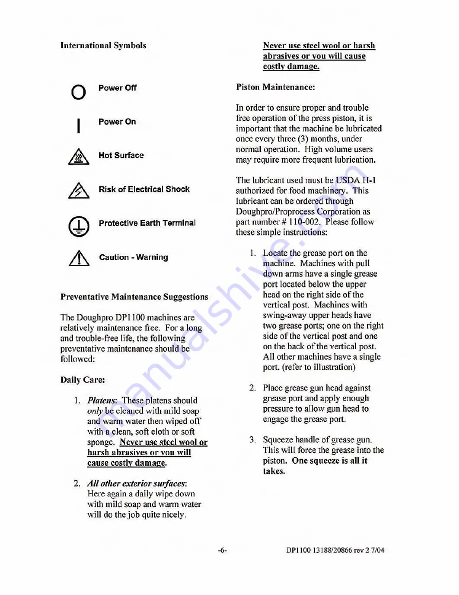 Proluxe DP1100AUB Operation Manual Download Page 8