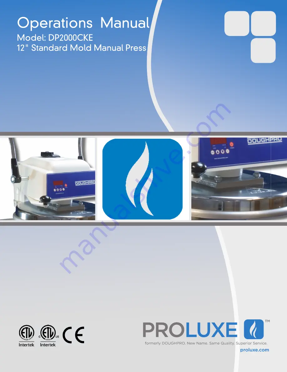 Proluxe DP2000CKE Operation Manual Download Page 1