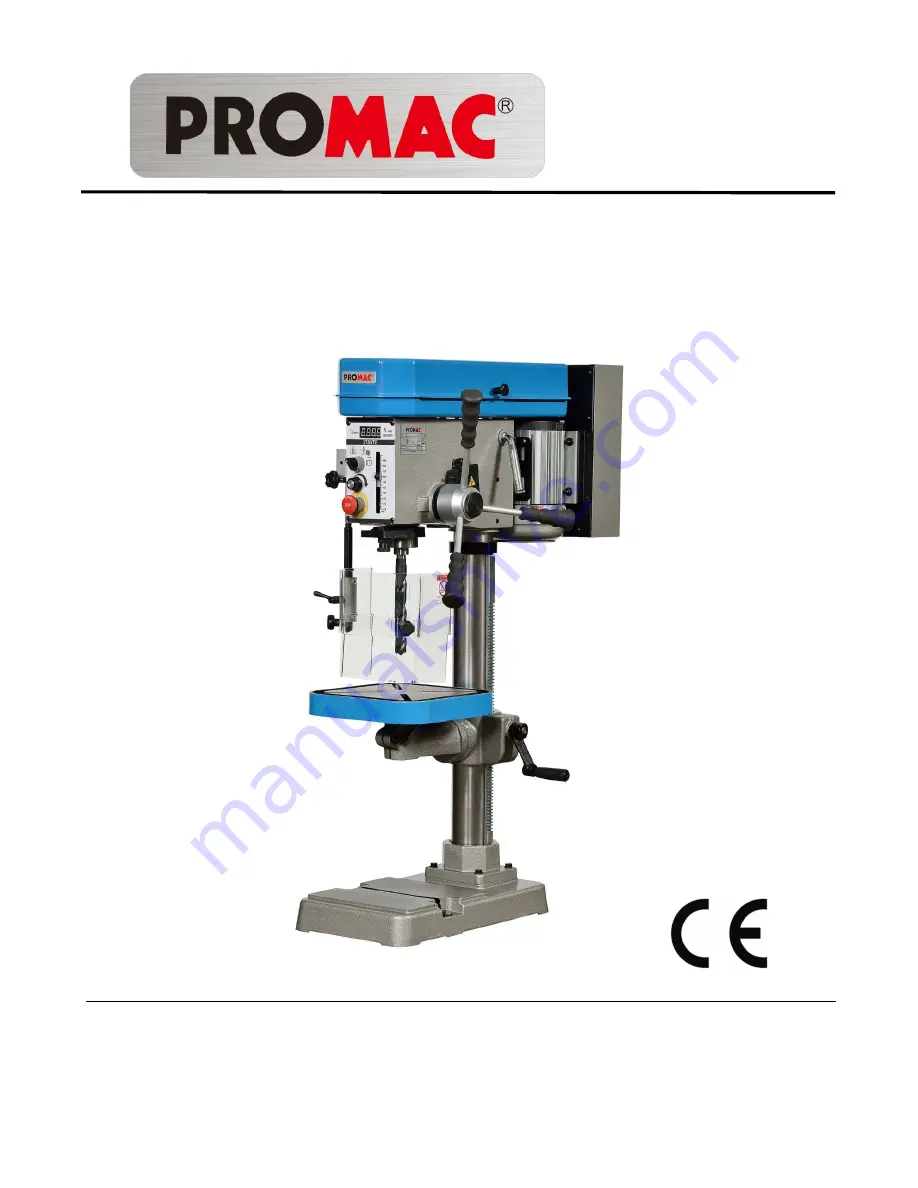 Promac 378VTE Manual Download Page 1