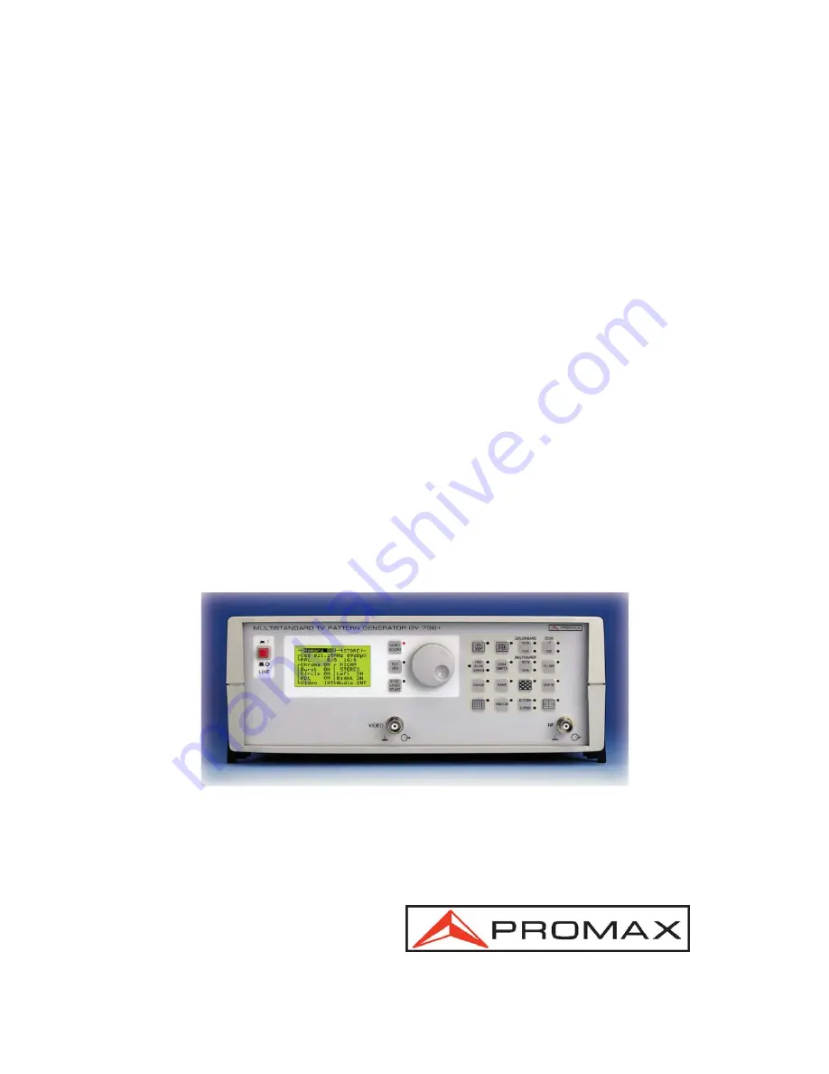 Promax GV-798+ Скачать руководство пользователя страница 1