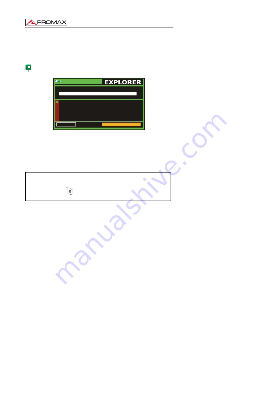 Promax TV EXPLORER II User Manual Download Page 43