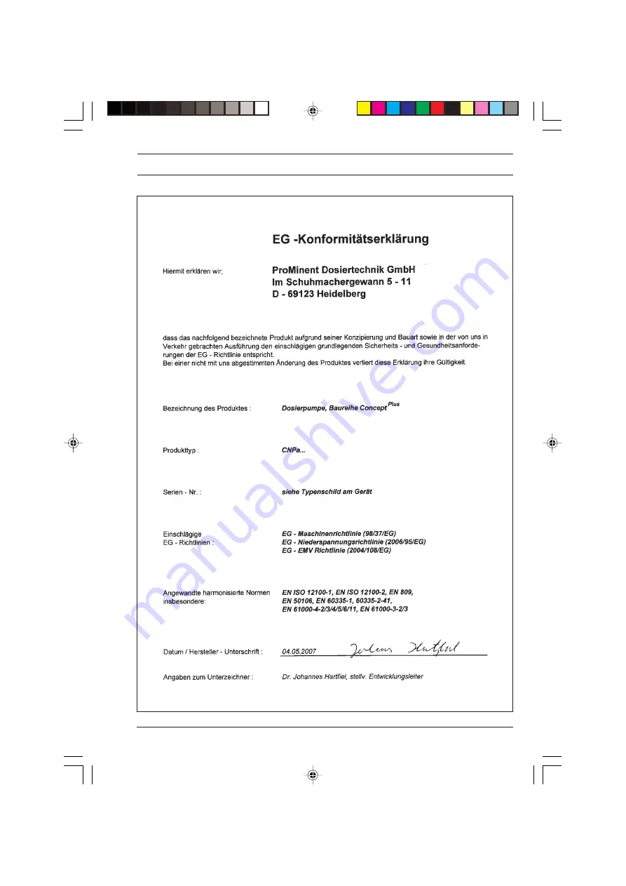 ProMinent CONCEPT PLUS 0215 Operating Instructions Manual Download Page 15