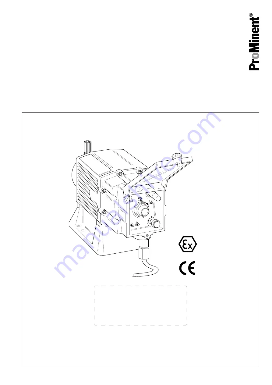 ProMinent EXtronic EXBb Operating Instructions Manual Download Page 1