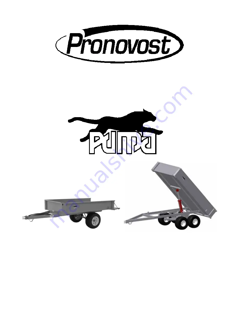 pronovost PUMA-347AG Operator'S & Parts Manual Download Page 1