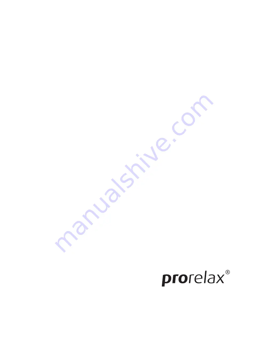 Prorelax BodyShaper Operation Manual Download Page 20