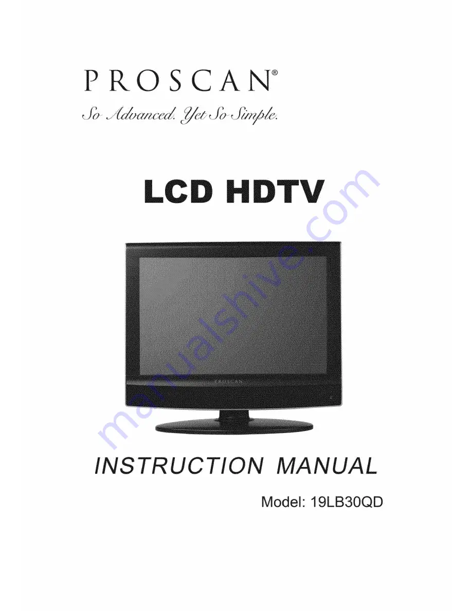 ProScan 19LB30QD User Manual Download Page 1