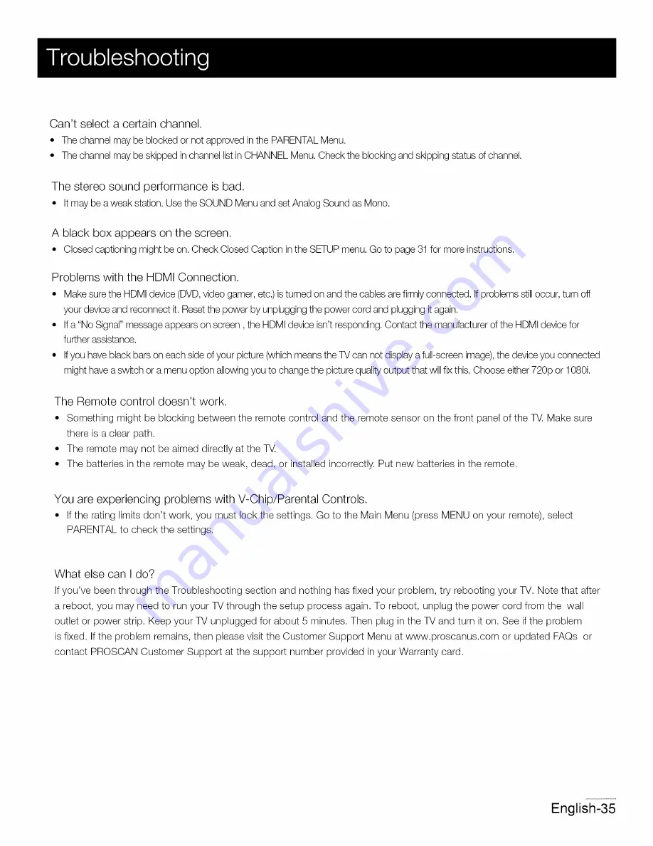 ProScan 32LD30Q User Manual Download Page 36