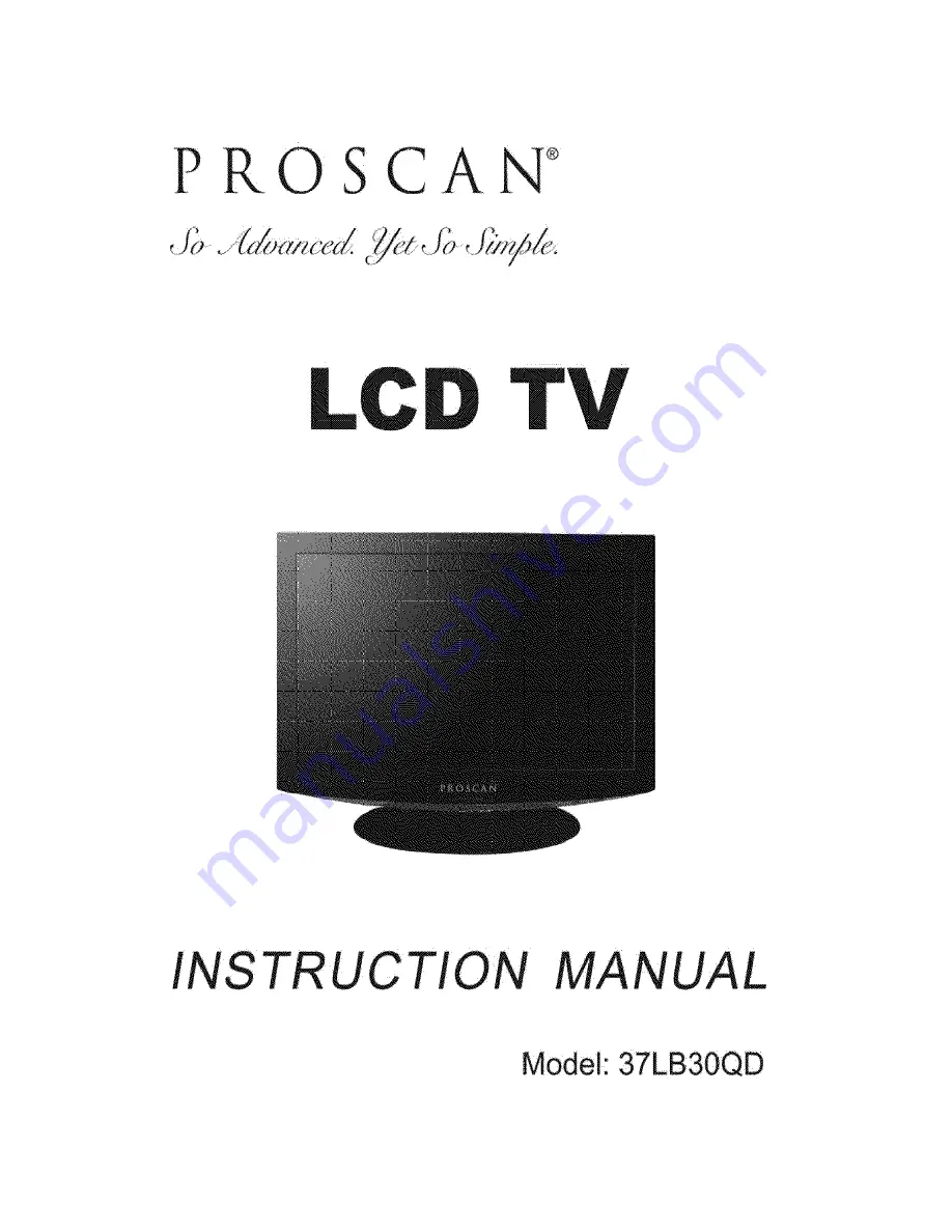 ProScan 37LB30QD Instruction Manual Download Page 1