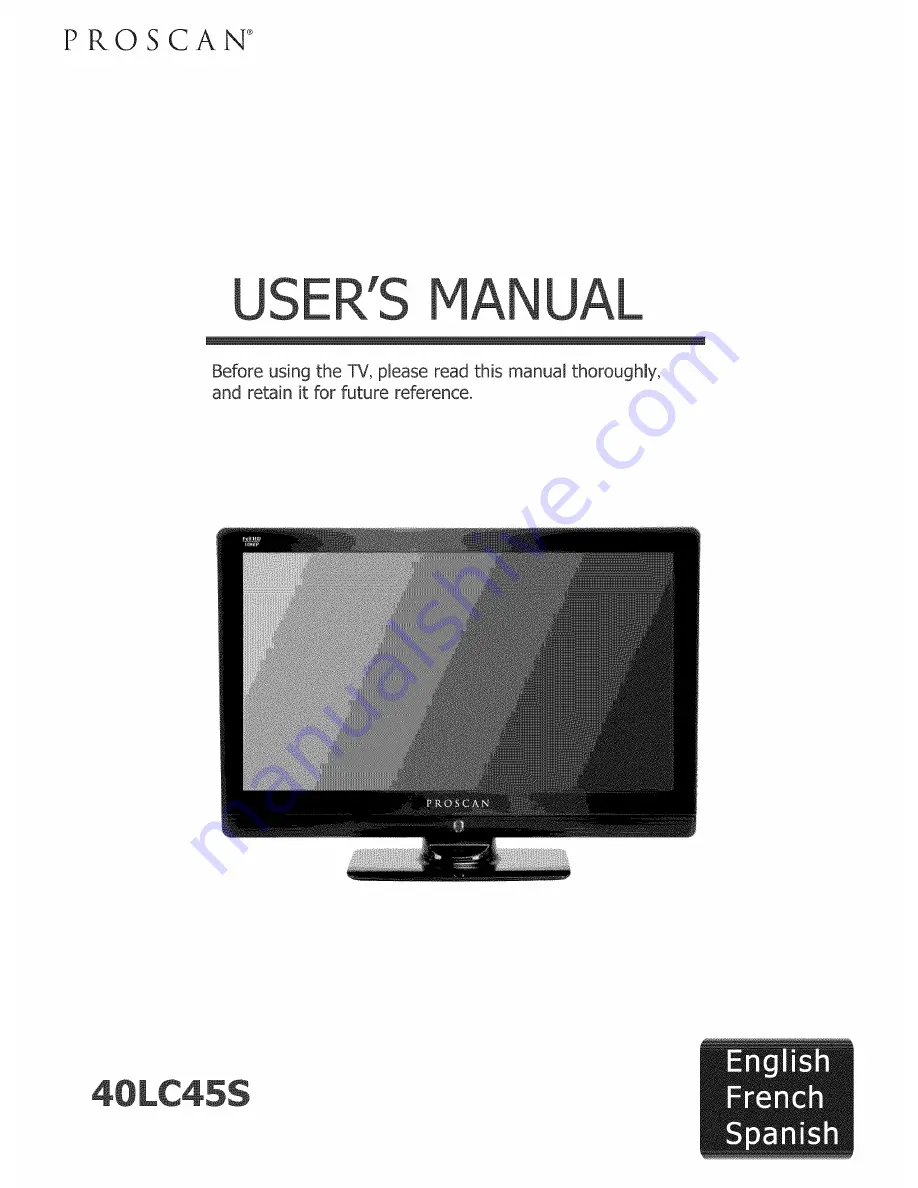 ProScan 40LC45S User Manual Download Page 1