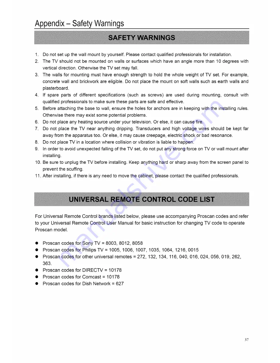 ProScan 40LD45QC User Manual Download Page 38