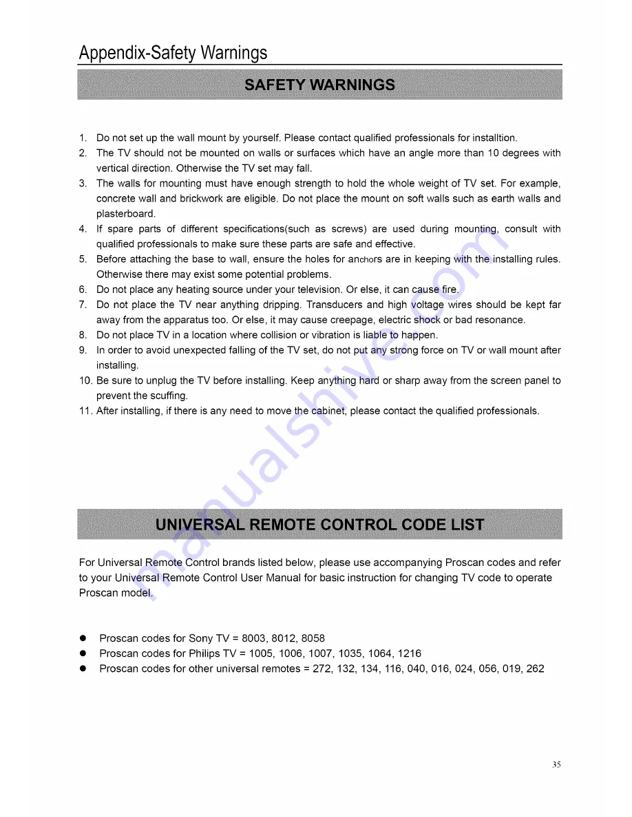 ProScan 42LB45Q User Manual Download Page 36