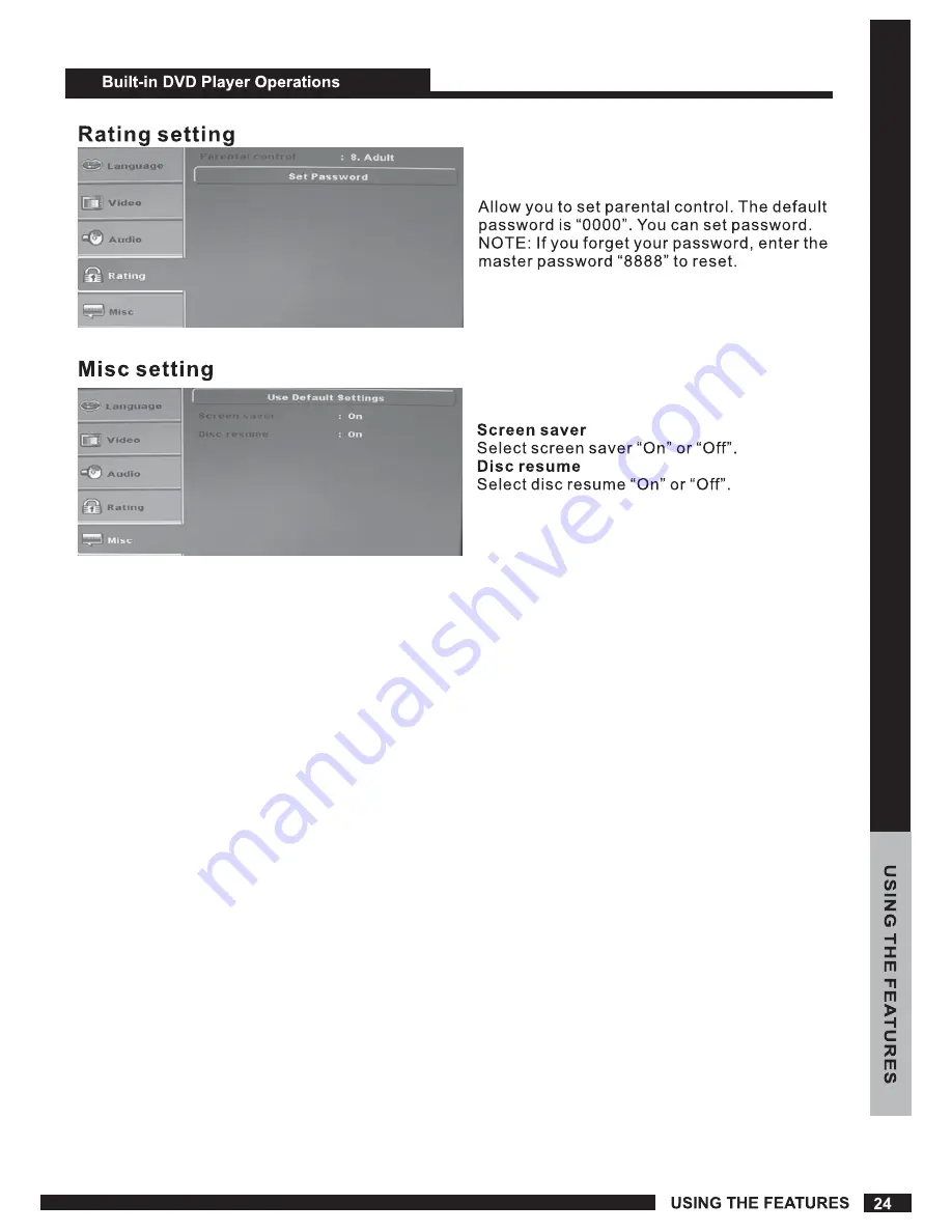 ProScan PLEDV1520A-B Instruction Manual Download Page 25