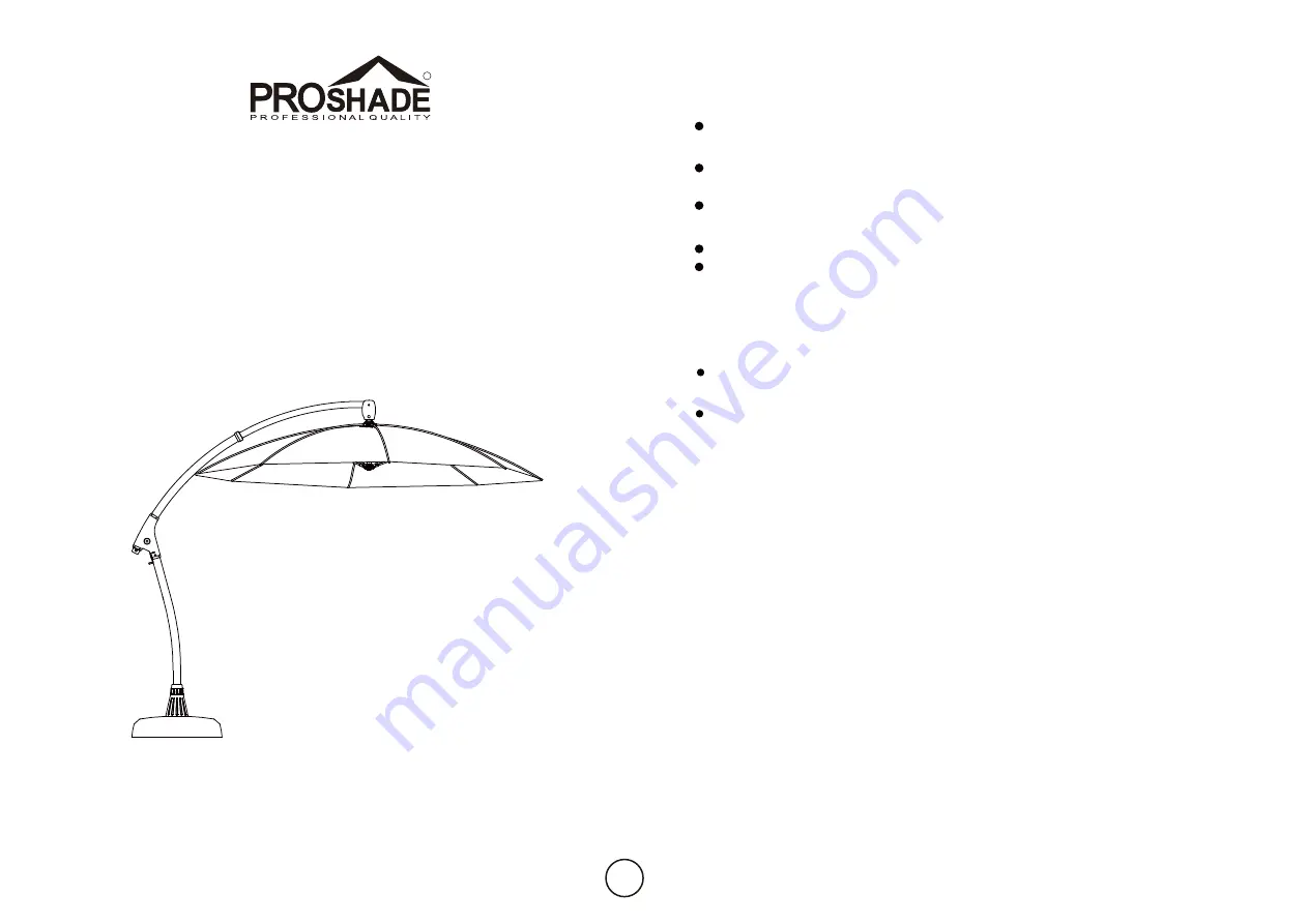 Proshade 1031593 Assembly Instructions Manual Download Page 1