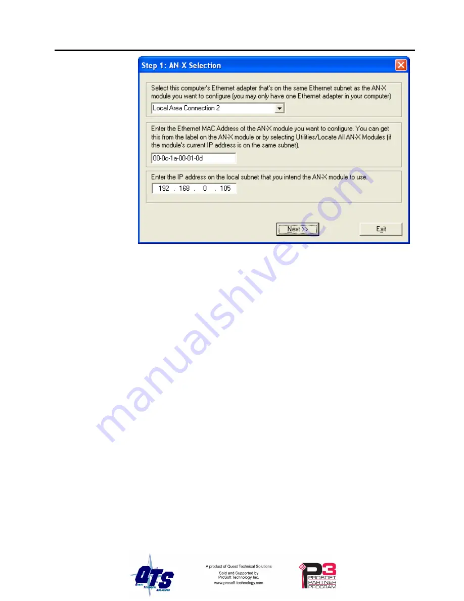 ProSoft Technology AN-X-MOD User Manual Download Page 13