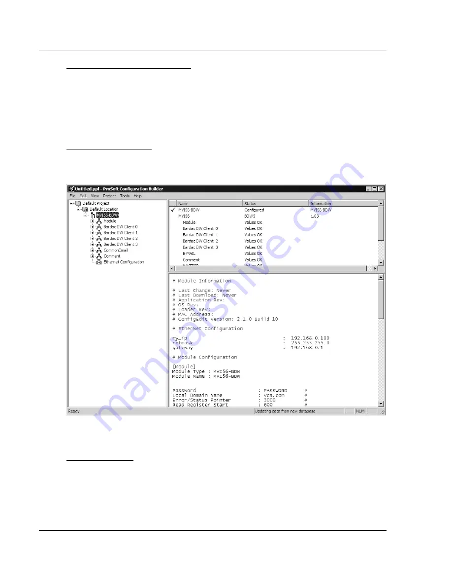 ProSoft Technology inRAx MVI56-BDW User Manual Download Page 32