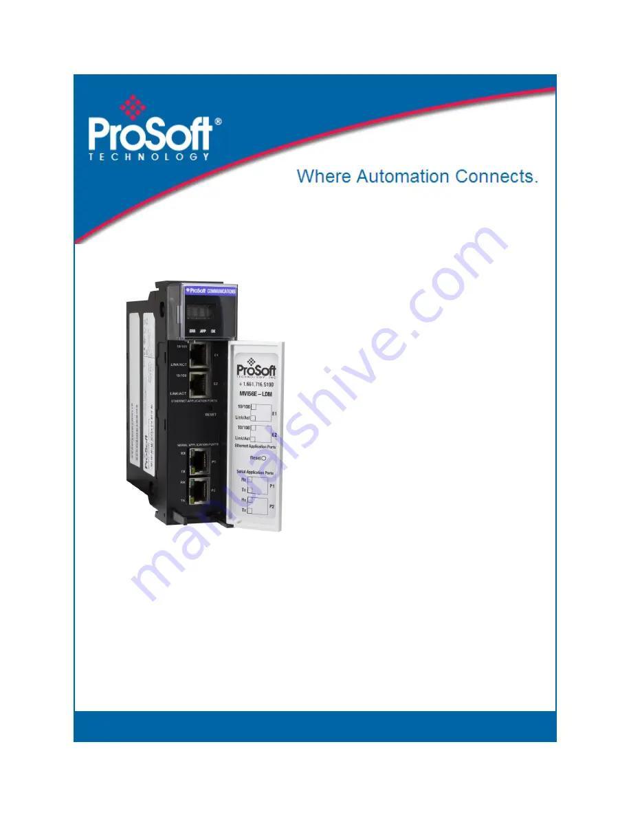 ProSoft Technology MVI56E-LDM-MQTT Скачать руководство пользователя страница 1