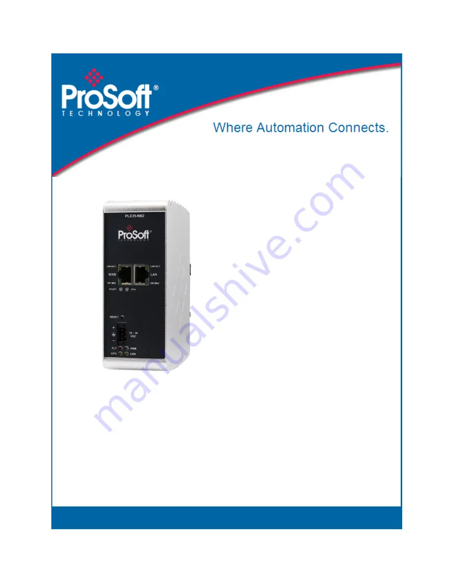 ProSoft Technology PLX35-NB2 Скачать руководство пользователя страница 1