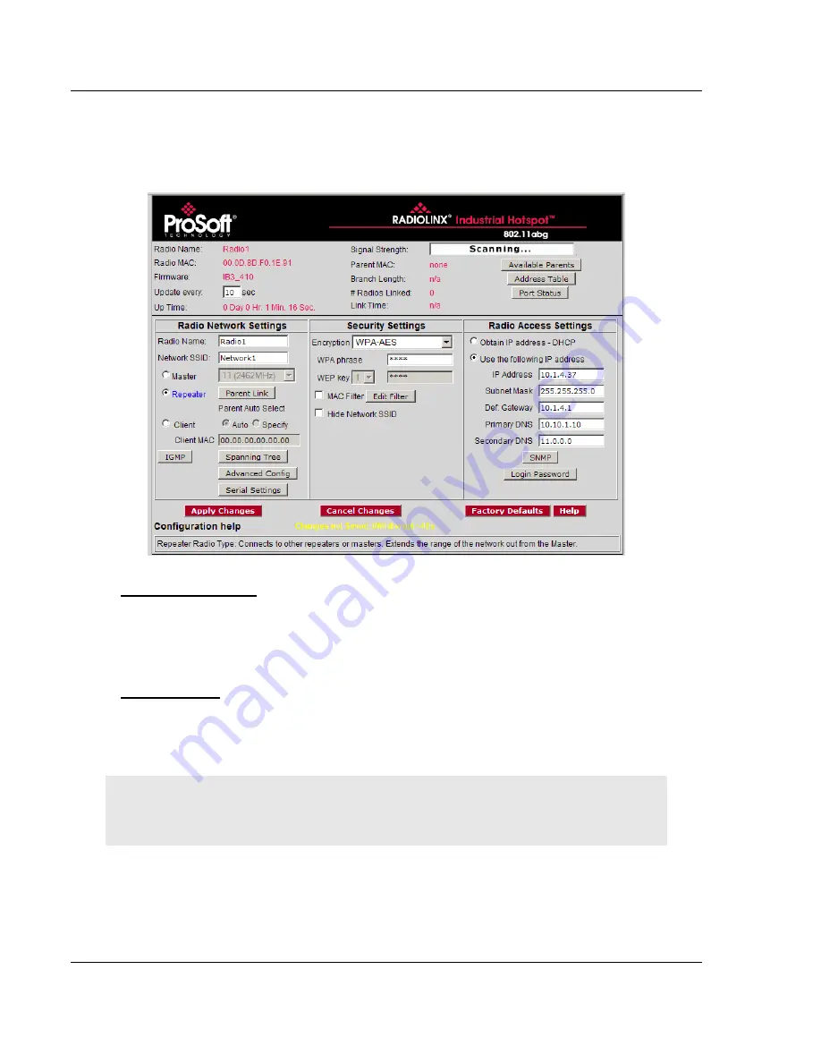 ProSoft Technology RadioLinx RLXIB-IHW-66 Скачать руководство пользователя страница 20