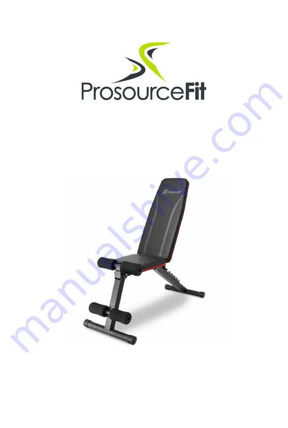 PROSOURCEFIT ADJUSTABLE WEIGHT BENCH Скачать руководство пользователя страница 1