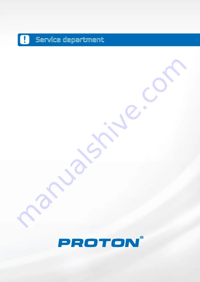 Proton HD P1-E-7015 Operation Manual Download Page 20