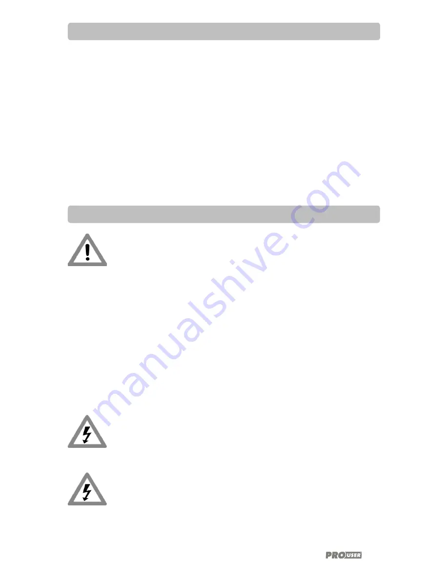 PROUSER LI1200A Operating Manual Download Page 11