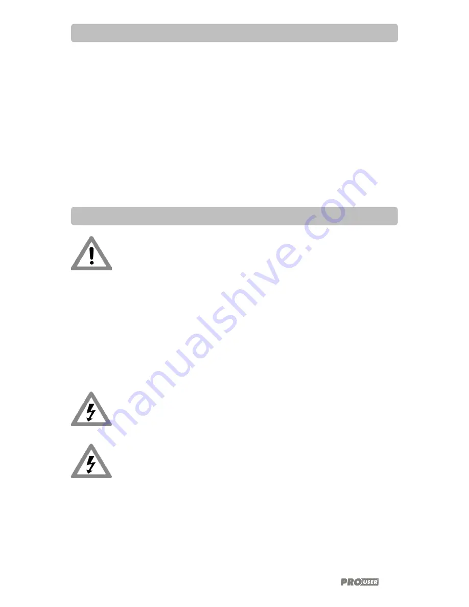 PROUSER LI1200A Operating Manual Download Page 21