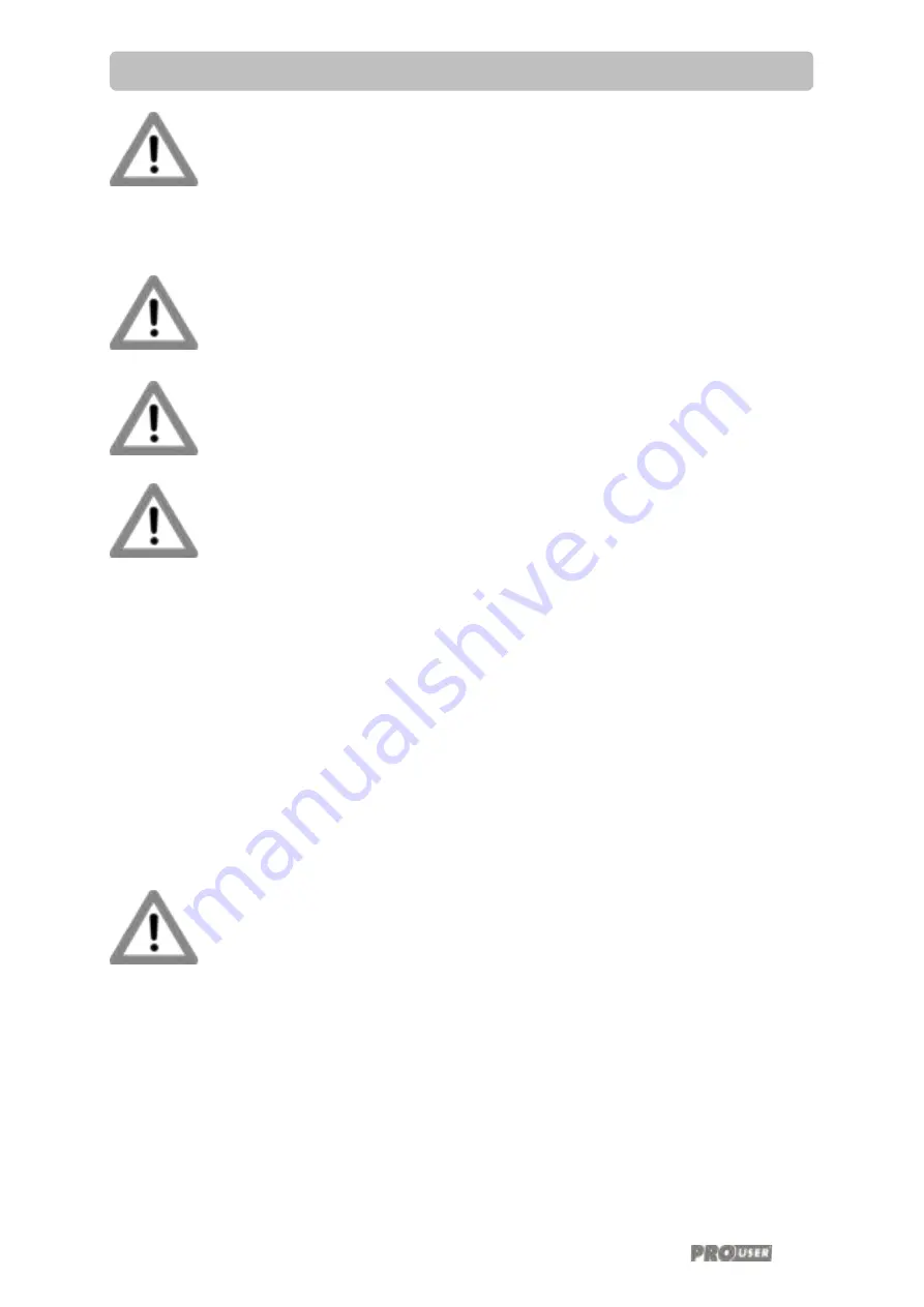 PROUSER PSI200 Operating Manual Download Page 27