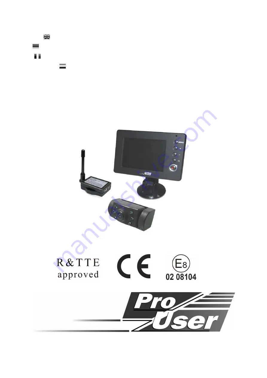 PROUSER RVC3610 Manual Download Page 1