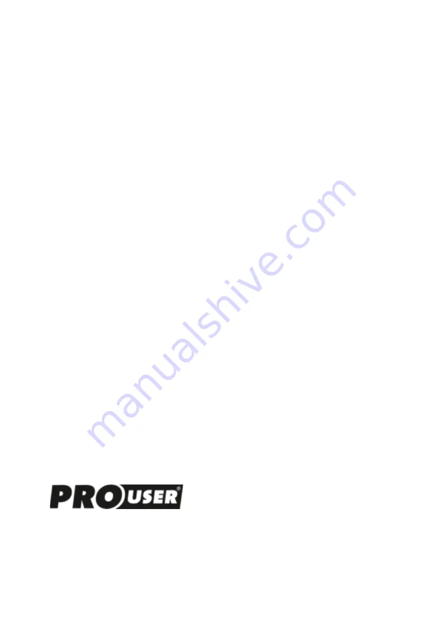 PROUSER SC800A Operating Manual Download Page 44