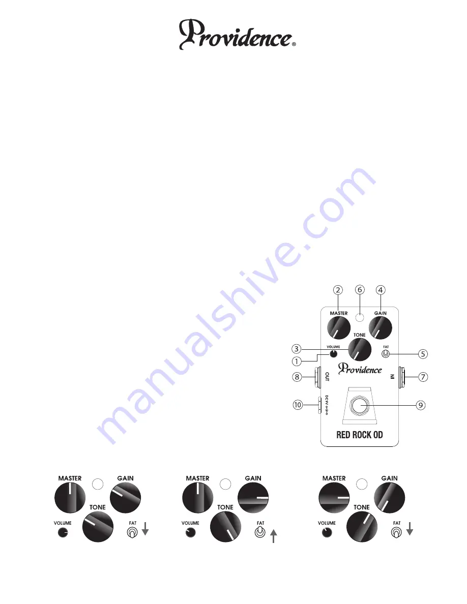 Providence RED ROCK OD Owner'S Manual Download Page 1