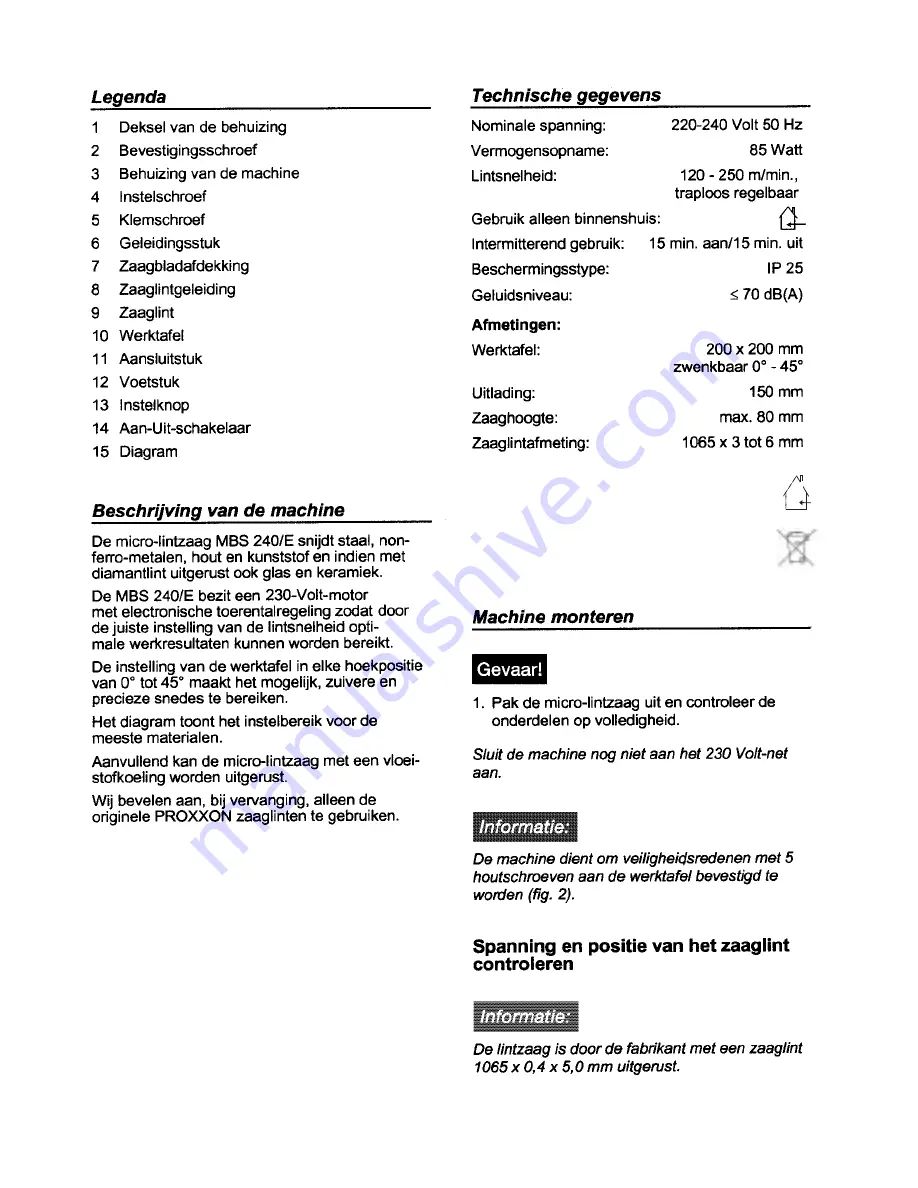 Proxxon MBS 240 / E User Manual Download Page 43