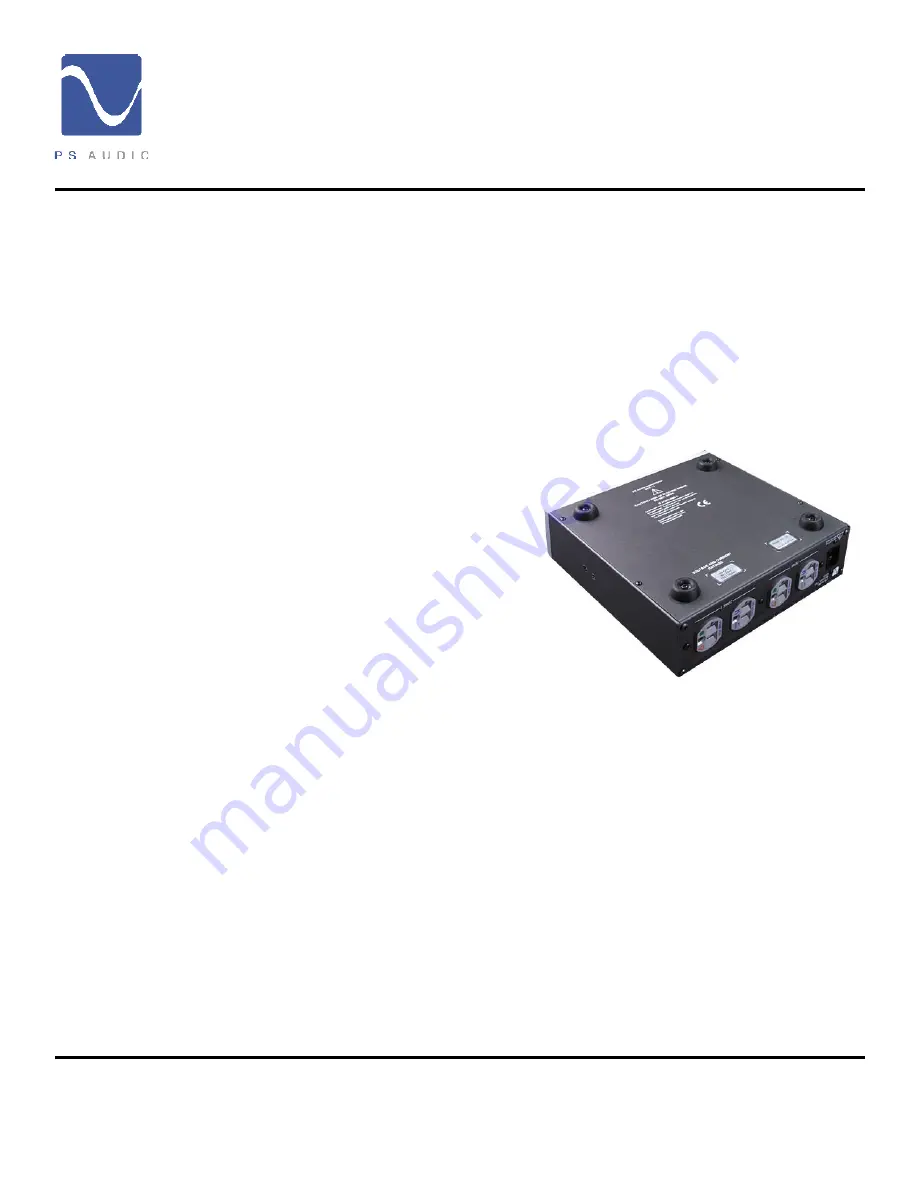 PS Audio UPC-HB Power Center Owner'S Reference Manual Download Page 6