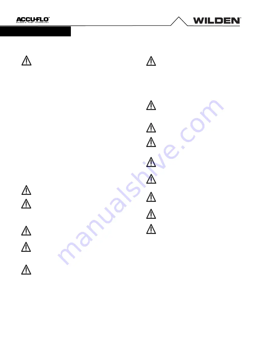 PSG Dover WILDEN Accu-Flo A2 Engineering, Operation & Maintenance Download Page 4