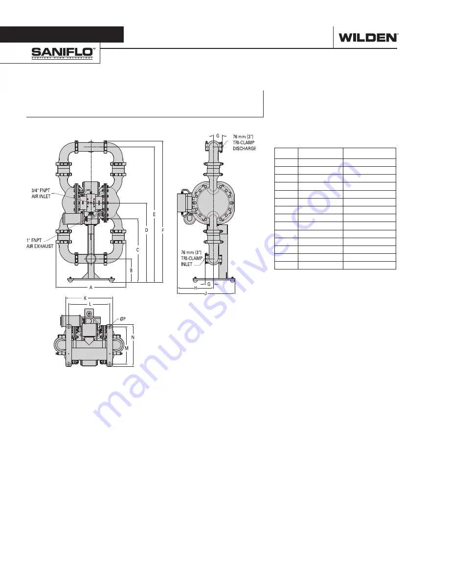 PSG Wilden H1500 Saniflo HS Series Скачать руководство пользователя страница 6