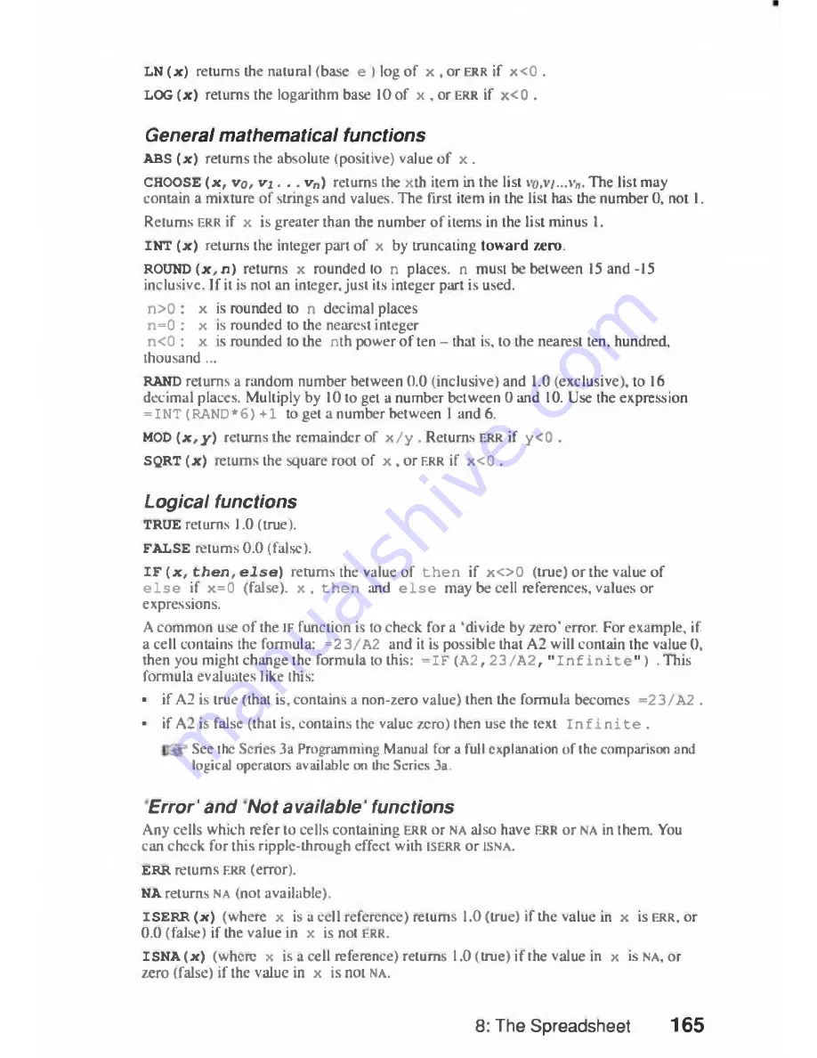 Psion 3a Series User Manual Download Page 175