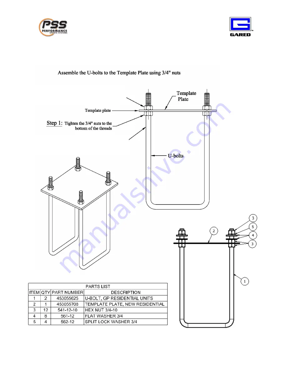 PSS Gared GP8A60DM Installation, Operation And Maintenance Instructions Download Page 8